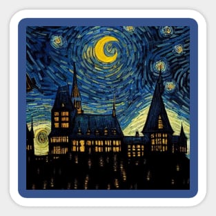 Starry Night Wizarding School Van Gogh Sticker